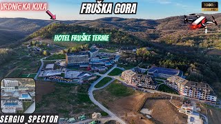 Hotel Fruške Terme i Etno selo Vrdnička kula u Nacionalnom parku Fruška Gora dron snimak izgradnja [upl. by Monahan]