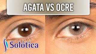 NEW Hidrocor Agata vs Hidrocor Ocre  Contact Lenses for Brown Eyes [upl. by Odnomra157]