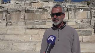 SAGALASSOS ANTİK KENTİNDE ANITSAL HADRİANUS ÇEŞMESİ AYAĞA KALDIRILIYOR [upl. by Daus]