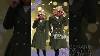 Women’s DoubleBreasted ALine Trench Coat [upl. by Waring]