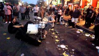 Matt Garstka Animals As Leaders drumming in the streets SXSW 2014 Through GLASS [upl. by O'Donnell]