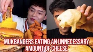 mukbangers eating an UNNECESSARY amount of CHEESE [upl. by Pandora]