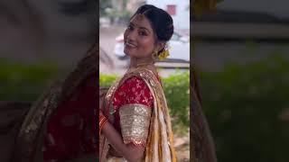 Maharashtrian look 💄 wedding makeup marathilook viralvedioes nath sareecollection jwellery [upl. by Titania]