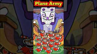 Cuphead Army Fight All Bosses Using Plane Bomb Only  shorts cuphead [upl. by Fisch]