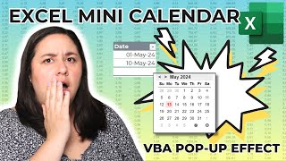 How to Insert Excel Date Picker  Mini Calendar Addin  Secret VBA Hack [upl. by Kyred]