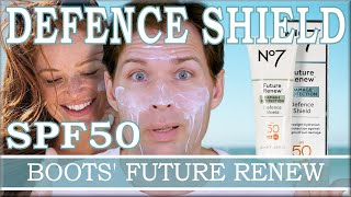 ShineFree SPF50 w AgeDefying Palmitoyl Tripeptide1 amp Tetrapeptide7  Boots  No7  Future Renew [upl. by Burl]