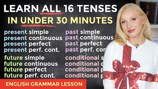 Learn ALL 16 TENSES Easily in under 30 Minutes  Present Past Future Conditional [upl. by Yentruocal]