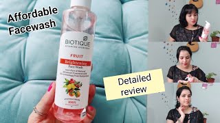 Biotique Fruit Brightening Face Wash Review  Affordable Price  Sunaina Kapur [upl. by Dalston]