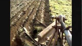 Ploughing with MF 135 and Ferguson 10 inch Plough  2012 [upl. by Fulviah]