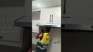 range hood installation 🇰🇪 Mo Interior design [upl. by Hsizan]