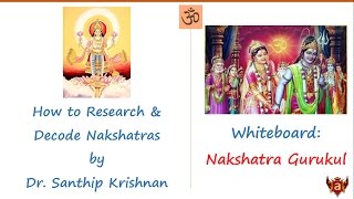 Whiteboard How to Research and Decode the Secrets of Nakshatras by Dr Santhip Krishnan [upl. by Hajidak456]