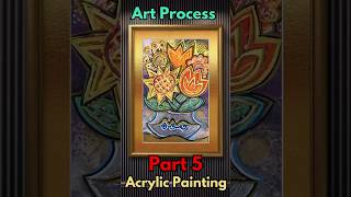 Part 5How To Draw Abstract Flowers acrylicpainting shorts art [upl. by Greenland700]