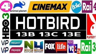 HOTBIRD 13B 13C 13E  European TV Channels  Dish Fitter Latest updates 2022 [upl. by Rennane]