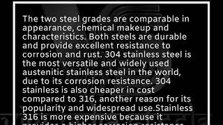 Whats the difference between 304 and 316 stainless steel Virwadia Steels [upl. by Viv]