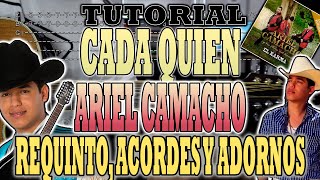 Cada Quien  Ariel Camacho  Requinto Acordes y Adornos  TUTORIAL  CON TABS [upl. by Annawek415]