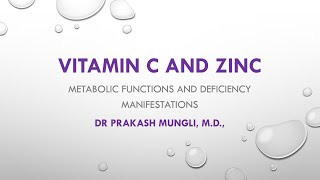 Vitamin C and Zinc Health Benefits [upl. by Kcirderf]