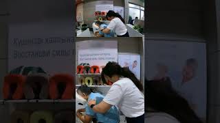 Chair Massage at the Airport  ASMR with Natural Ambient Sounds [upl. by Eimar]