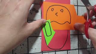 Instructions for cutting and pasting orange popsicle sticks very easily with paper at home [upl. by Llehcim]