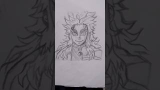 How to draw rengoku step by step shorts demonslayer anime rengoku drawing tutorial art viral [upl. by Adali493]