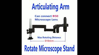 Rotatable Universal Articulating Microscope Arm Stand for Trinocular Binocular Monocular [upl. by Aihsotan]