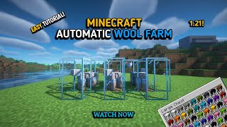 How to Build an Efficient Automatic Sheep Farm in Minecraft 121 [upl. by Kram]