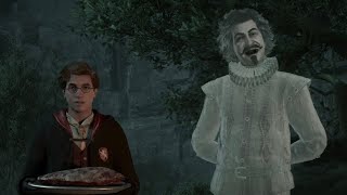 NEARLY HEADLESS NICK CAMEO  Hogwarts Legacy Part 4 [upl. by Nerot]