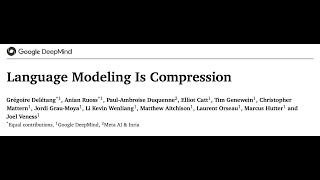 Language Modeling Is Compression [upl. by Hadihahs]