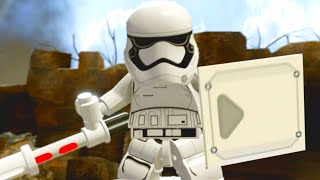 LEGO Star Wars The Force Awakens FN 2199 vs Finn Boss Fight [upl. by Ynnaej]