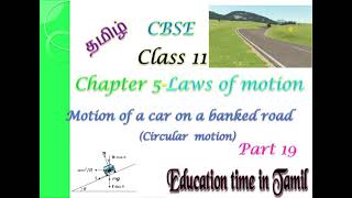 CBSE Class11 Physics in Tamil Chapter 5 Laws of motion  Part  19 Motion of a car on a banked road [upl. by Killigrew]