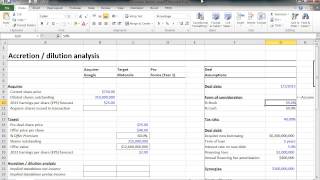 Financial Modeling Quick Lesson Accretion  Dilution  Part 1 [upl. by Pirali]