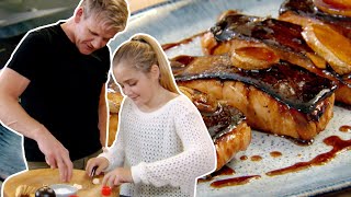 Gordon Ramsay Cooks Teriyaki Salmon With His Daughter [upl. by Willms18]