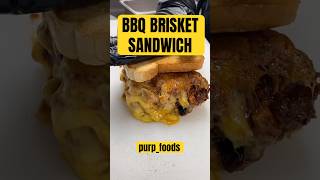 BBQ BRISKET SANDWICH making of  burger food smashburger cooking bbq [upl. by Eanerb930]