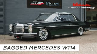 Classic Mercedes W114 280CE modified on Air Lift Performance  Car Audio amp Security [upl. by Fisuoy719]