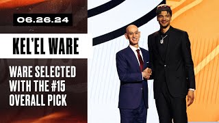 Welcome To Miami 🌴  The Miami HEAT Select Kelel Ware With the 15 Pick In the 2024 NBA Draft [upl. by Monagan]