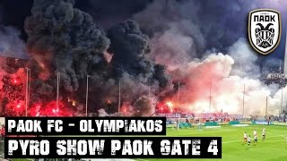 PAOK  Olympiakos  Great Pyro Show Paok Ultras Gate 4  Greece League 140523 [upl. by Thomasina113]