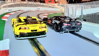 Comparing setting up and track testing the new Scaleauto Callaway Corvette with the C7R [upl. by Tteltrab]