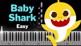 EASY Piano Tutorial  Baby Shark [upl. by Eillime634]