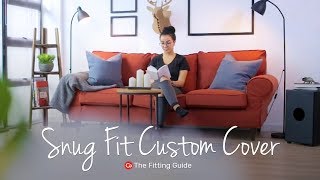 How to Install Snug Fit Covers  Comfort Works Sofa Covers [upl. by Annavahs]