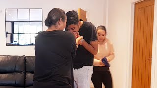 Coughing Up Blood Prank On Punjabi Mum HILARIOUS [upl. by Onitselec]