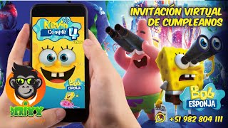 Video invitación de cumpleaños bob esponja [upl. by Sheena]