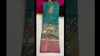 Binny silk  Kalamkari print  Banarasi border  With blouse [upl. by Dlaniger]