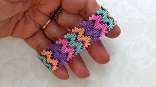 Neon Chevron Bracelet detailed video on my channel [upl. by Enovahs342]