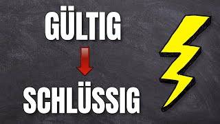 Logische Gültigkeit und Schlüssigkeit erklärt ArgumenteLogik [upl. by Frederik90]