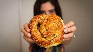 Mozzarella Stuff Rosemary Pretzels [upl. by Ahsai]