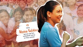 How Alyssa Valdez serves up fun volleyball savvy in free camps [upl. by Enelie531]