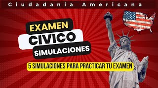 5 Simulaciones para practicar el examen civico examendeciudadaniaamericana examendeciudadania [upl. by Ocirled]