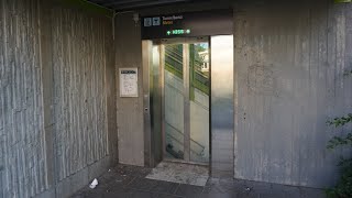 The worlds fastest diagonal lift Inclined elevator  Hallunda metro station  Stockholm Sweden [upl. by Barker869]