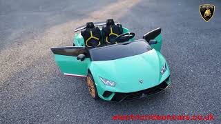 2 Seater Kids Ride on Car Lamborghini Huracan Performante 24v electric [upl. by Epps236]