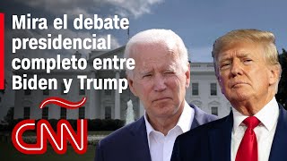 Debate presidencial completo entre Joe Biden y Donald Trump  Elecciones EEUU 2024 [upl. by Walke507]