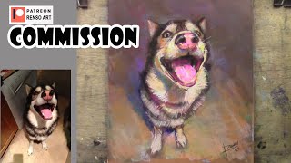 Live Session  Soft pastel painting commission [upl. by Zul302]